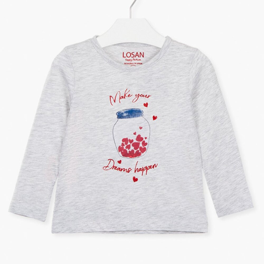 Kids Gray Long Sleeve Tee